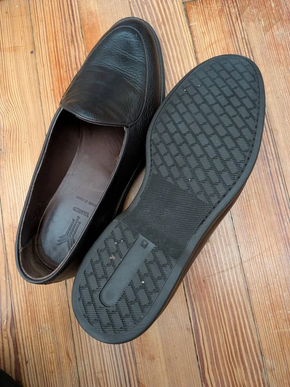 Yanko Belgian Loafers Comfort Sole Brown Soft Grain 42.5 9US